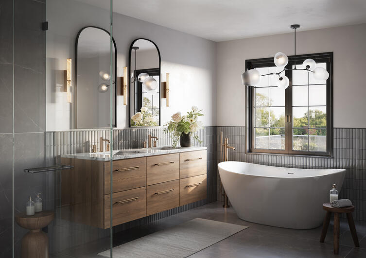 Bathroom at Riverview South Oakville by Caivan