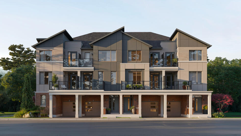 Modern townhome at Riverview South Oakville by Caivan