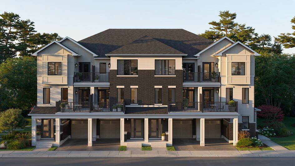 Modern townhouse at Riverview South Oakville by Caivan