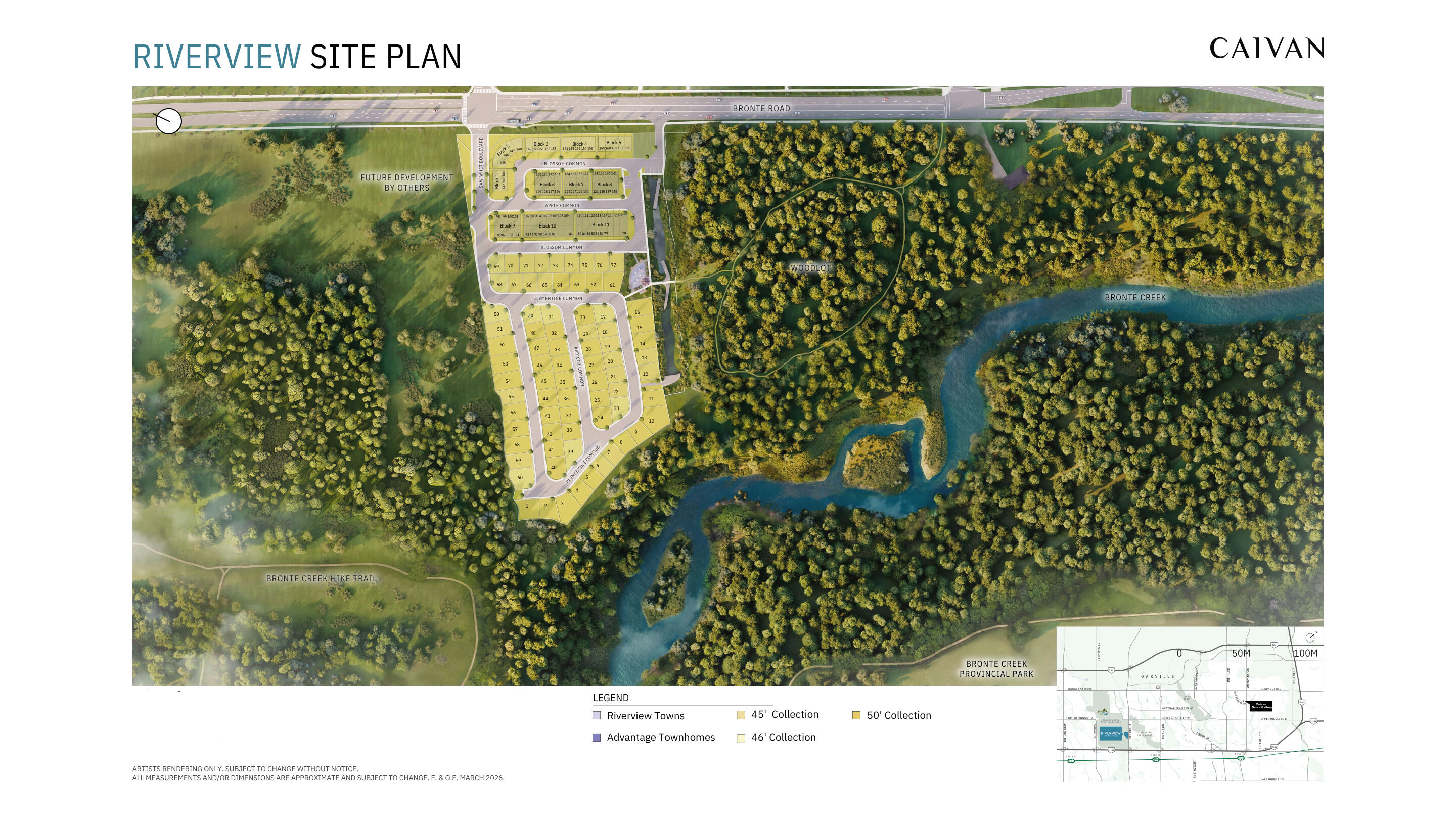 Riverview South Oakville Sitemap A image of a sitemap of Riverview South Oakville location near Bronte Creek Provincial Park